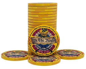 Jetons de <span class=keywords><strong>poker</strong></span> en céramique OEM ODM 2nd Amendment, jetons de casino de collection, fabriqués en Chine, lot de 25 - Product Image 1