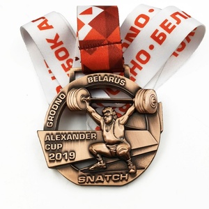 เหรียญรางวัลกีฬายกน้ำหนักแบบกำหนดเองราคาถูกจากโรงงานผลิตโดยตรง เหรียญทองสำหรับยกน้ำหนักแบบกำหนดเอง - Product Image 3