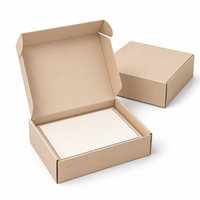 Dossiers en carton ondulé kraft avec logo personnalisé, doublure en éponge, emballage cadeau de luxe en carton gaufré pour robe, sous-vêtements, chemise, vêtements