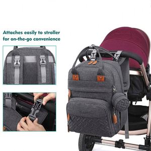 Sac à dos à couches BSCI, sacs à couches multifonctionnels imperméables pour bébé avec matelas à langer et sac de voyage - Product Image 2