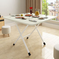 Table à manger pliante portable simple Petite table d'extérieur en dortoir Table de stand