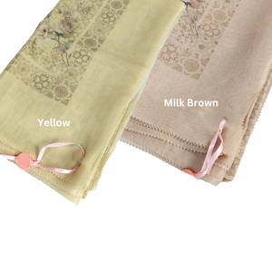 Nara Series Premium Beige Hijab Bufanda Traje de manga corta de algodón Casual Estilo étnico para mujeres musulmanas Primavera Adultos Tradicional - Product Image 4