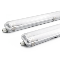 Luminaire LED Tri-proof IP65 IK08 connectable 18W 36W 48W étanche pour entrepôt, parking, garage, usine