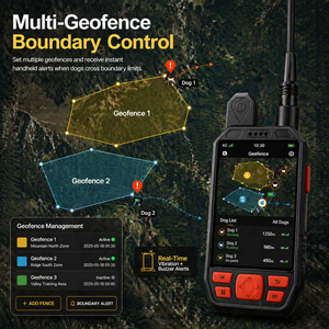 Collier de suivi GPS autonome GUPTOMES pour chiens - Couverture hors réseau de 15 km - Moniteur de posture et d'aboiement - Navigation par boussole - PDA - Product Image 4