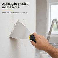 Spatule en acier avec manche caoutchouté antidérapant, lame de 4 pouces en acier spécial, conception épaisse, ergonomique, multi-usage, bord droit