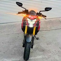Haojue DR300 Moto tout-terrain à essence 4 temps bicylindre, design rétro, idéale pour les trajets quotidiens