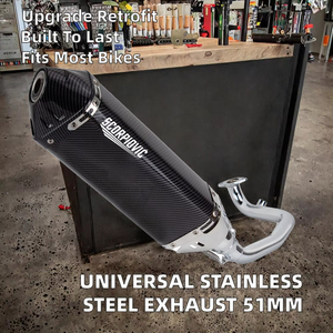 Nuevo escape universal de acero inoxidable YCC para motocicleta, modificación para Yamaha Gy6 Yoshimura 51MM Tank 200 Efi Scooter <span class=keywords><strong>Cuma</strong></span> 200cc - Product Image 2