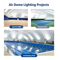 Solution d'éclairage LED pour dôme gonflable intérieur 380W pour terrain de pickleball, terrain de football et piscine intérieure