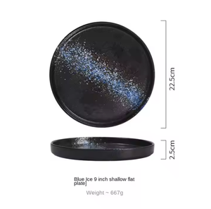 Juego de platos de cena de gres mate plano respetuoso con el medio ambiente de lujo con cargador de borde dorado para hotel y restaurante Pedido mínimo 20 piezas - Product Image 2