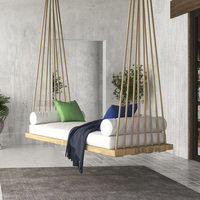 Chaise berçante en bois massif pour l'intérieur et l'extérieur, hamac, simple, double, élégant, panier suspendu pour la maison, hôtel, rotin durable