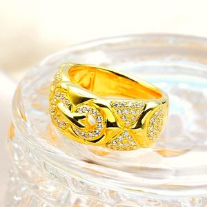 Design originale con motivo a nodo anello con diamanti 9K <span class=keywords><strong>14K</strong></span> 18K oro Unisex gioielli alla moda per matrimoni - Product Image 5