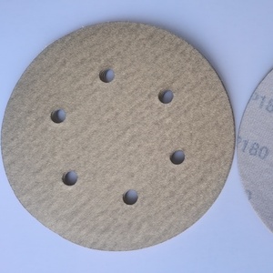 Pengamplasan cakram kuning 6 inci 6 lubang, ampelas putaran kait - Product Image 1