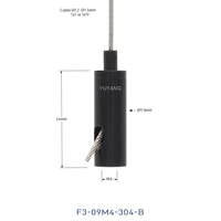 Pince de câble en acier inoxydable personnalisée pour luminaires suspendus de plafond Support de câble métallique de sortie latérale avec une grande stabilité