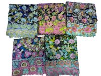 Nouvelle Arrivée 2026 Tissu Imprimé Wax Africain Sable Doré avec Bordure en Dentelle Florale 3D, Matière Coton Ankara Colorée pour Fête de Mariage