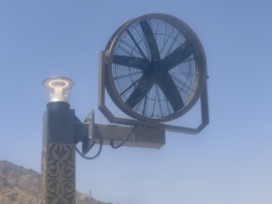 Factory Price 1m Wall-<b>Mounted</b> <b>Spray</b> Ring Misting System Motor IP66 Protection 21000m/h Airflow Outdoor Oscillating Fans Energy - Product Image 3