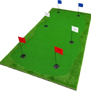 Tapete atualizado para prática de golfe misturado com relva áspera e putting green para prática de puts