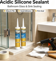 Scellant silicone acétique multi-usages transparent pour collage de cadres photo, vitrines et étanchéité des joints