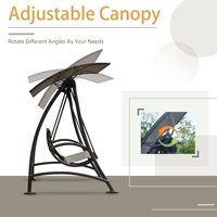 Fauteuil suspendu de loisirs d'extérieur 3 places avec balançoire, hamac lune, auvent, gazebo et pergola pour villa, cour, balcon, gazebo