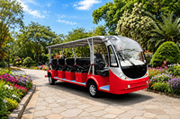 Bus électrique touristique 17 places 72V 150AH 7.5KW Autonomie 90-100km pour station balnéaire, site touristique, parc
