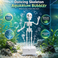 Nouveau produit transfrontalier : Sculpture d'art moderne en PLA, squelette dansant, diffuseur d'air pour aquarium, impression 3D pour personnalisation d'ornements