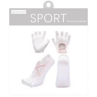 Vente en gros de gants en coton et dentelle pour femmes Chaussettes de yoga à demi-doigts avec chaussettes de Pilates quantité minimale de commande basses sans orteils