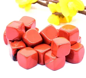 Cubo de piedras semipreciosas naturales, cristal curativo, Cubo de jaspe rojo, gran oferta