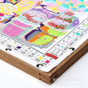 Wooden Embroidery Stitching <b>Frame</b> 15 20 25 30 35 40 Cm Cross Stitch Needlepoint <b>Frame</b> Rectangular Shape Durable Craft Accessory - Product Image 2