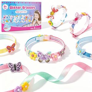 Girls Hair Accessory Design Kit DIY Headbands <b>Clips</b> Sequin <b>Bow</b> Butterflies Flowers Gift Ready Box Wholesale Pack - Product Image 1
