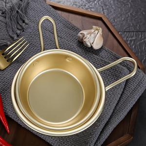 Gold Aluminum Bowl With Handle Condiment Bowl For Home Kitchen Use Solid Color Pulling And Polishing Process - Product Image 2
