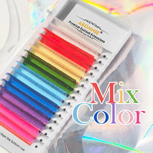 Abonnie 2025 New Arrivals Thời Trang Long Lanh Cashmere Lash Phần Mở Rộng Khay Màu Sắc Nhãn Hiệu Riêng Ombre Màu Lông Mi Phần Mở Rộng - Product Image 3