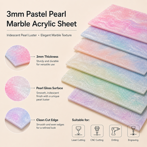 Custom 3mm Pearl Marble Acrylic <b>Sheet</b> Colorful Pattern PMMA Board for DIY Crafts Jewelry Display Signage - Product Image 5