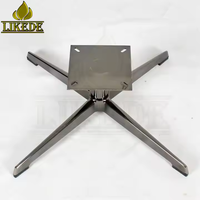 Base de chaise pivotante en alliage d'aluminium gris titane, robuste, 360° °   Pieds de chaise longue réglables en hauteur et rotatifs pour la maison et le bureau