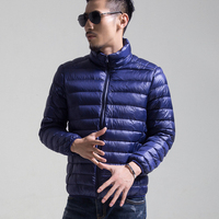 Veste matelassée en duvet de canard unisexe avec logo personnalisé pour l'hiver, en coton et polyester, pour homme