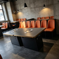 Ensemble de barbecue de table commercial Jilu Factory, robuste, sans fumée, auto-purifiant, avec échappement inférieur pour restaurant de barbecue