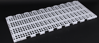 Équipement de sol drainant pour volailles en PP blanc de haute qualité PH 1200*500mm avec support de poutre en PRV, garantie 2 ans, modèle PH-1200
