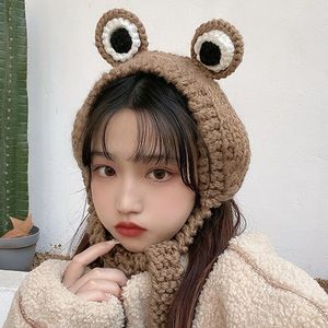 <span class=keywords><strong>Bonnet</strong></span> <span class=keywords><strong>grenouille</strong></span> moelleux pour femmes hiver câble tricoté oreillette tricot <span class=keywords><strong>grenouille</strong></span> bandeau casquettes Slouchy chaud bonnets pour voyage - Product Image 5