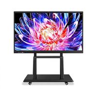 Tableau blanc intelligent 4K de 75 pouces, double système Android 16 Octa Core 8 Go 128 Go, écran interactif tactile infrarouge pour salle de classe et entreprise