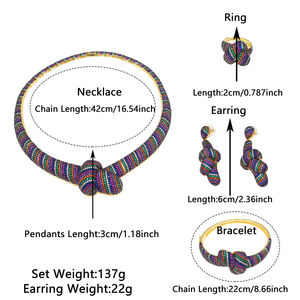 حار بيع عالية الجودة زهرة الاصطناعي الأمريكية الماس حلي تقليد سعر 5A الزركون طقم مجوهرات السيدات أزياء مجموعة - Product Image 4