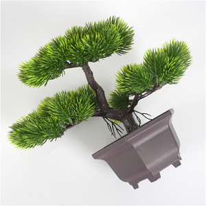 Cyprès Porche Table Salon De Thé Étude Maison De Thé Décor Faux Plante En Pot Artificielle Bonsaï Vert En Plastique Arbres Herbe 5 Pcs 250g - Product Image 6