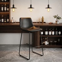 Chaises de bar à dossier haut les plus vendues pour cuisine, café et bar, en cuir PU, pour comptoir de cuisine