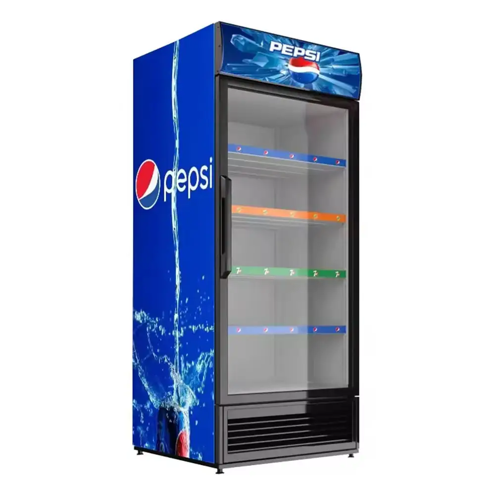 Glass Door Pepsi Beverage Cooler Commercial Display Freezer Refrigeration Equipment