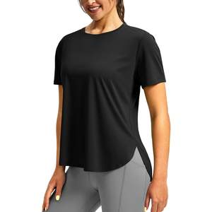2025 mujeres negro XL gimnasia entrenamiento Tops manga corta ajuste suelto UPF 50 + protección solar camisetas atléticas para correr - Product Image 6