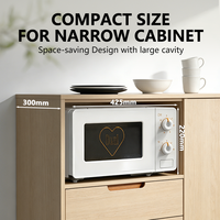 Four à micro-ondes compact 600W, 17L, profondeur 300mm, décongélation portable, idéal pour cuisine domestique restreinte MMW301-1
