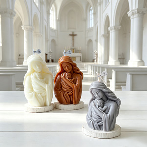 3D Sculpted Mother And Baby Figurine Scented <b>Candle</b> Hand Carved Statue <b>Candle</b> For Home Table Decor <b>Gift</b> - Product Image 2