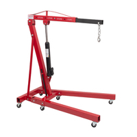 Grue de levage pliable 2T, cadre en acier carbone épais, conception pliable peu encombrante pour la révision des moteurs de voitures particulières