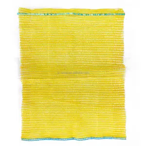 Recycled 50*80cm 25kg 30kg Vegetables Net Sack PE Raschel Mesh Bag For Potato Onion Packaging