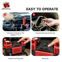 Compresseur d'air numérique Ambull haute qualité 350L/min 12V 150PSI à gonflage rapide, double cylindre, robuste, pour pneus