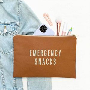 Custom Cotton Canvas Custom Shopping Bags <b>Small</b> Zipper Cotton Canvas <b>Handbag</b> and Cosmetic Bag - Product Image 4