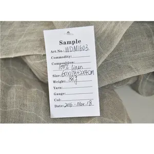 Sciarpa Hijab Lunga PHOENIX in Lino 100% Blu, Tinta Unita, Traspirante, alla Moda, Estiva, per Donne Arabe, Medio Oriente - Product Image 6