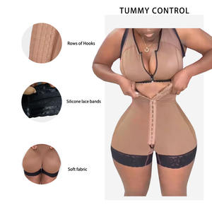 Combinaison de compression <span class=keywords><strong>invisible</strong></span>, <span class=keywords><strong>gaine</strong></span> post-opératoire BBL, Faha post-chirurgie, shapewear en forme de sablier, respirante, écologique, pour femmes - Product Image 2